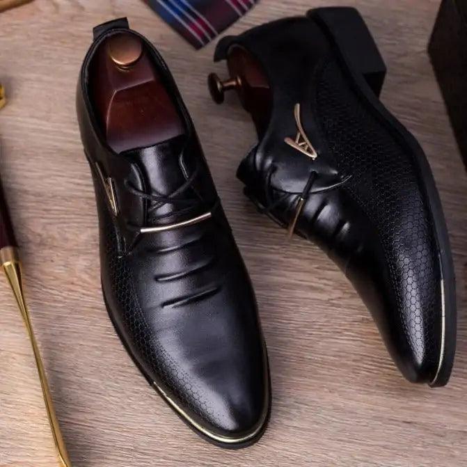 Elegant Leather Business Shoes - MANDOTOS