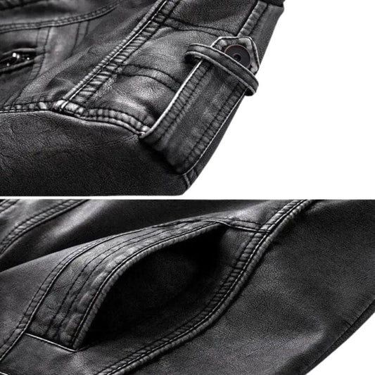 Elegant Premium Leather Jacket - MANDOTOS