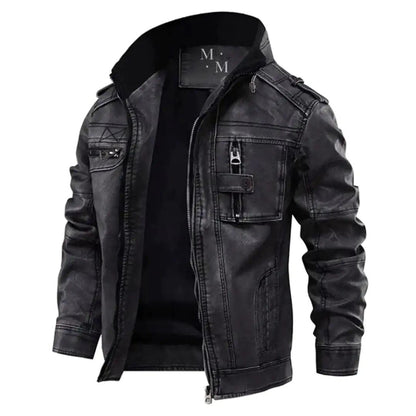Elegant Premium Leather Jacket - MANDOTOS