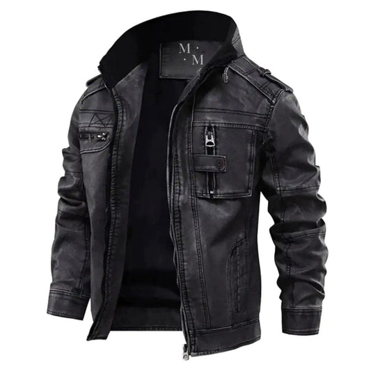 Elegant Premium Leather Jacket - MANDOTOS