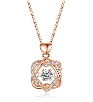Elegant Rose Gold Heart Necklace - MANDOTOS