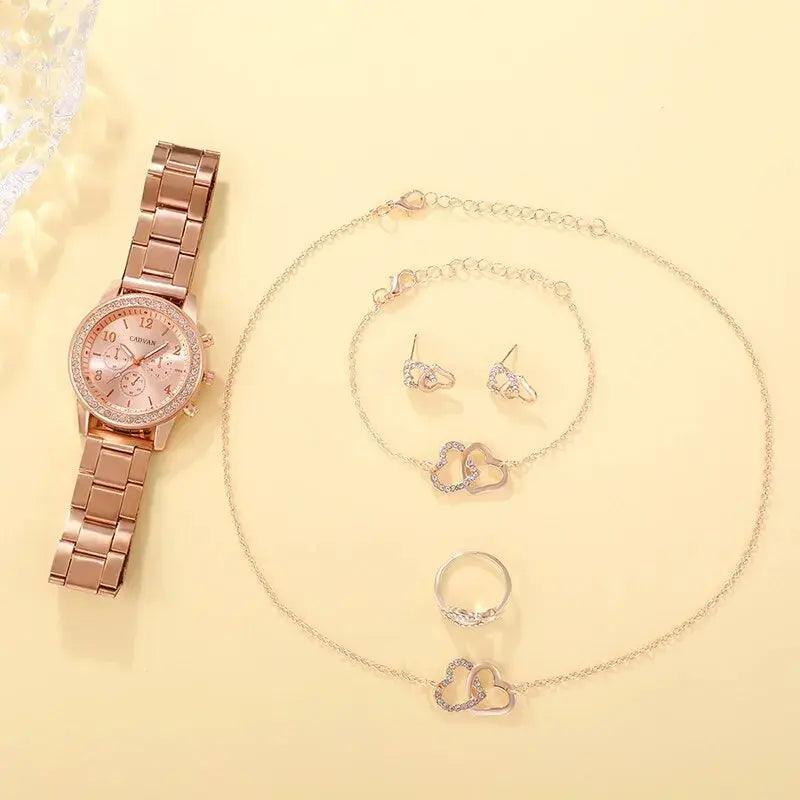 Elegant Rose Gold Watch Ensemble - MANDOTOS