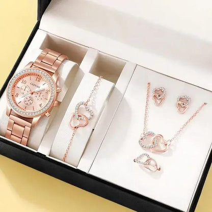 Elegant Rose Gold Watch Ensemble - MANDOTOS