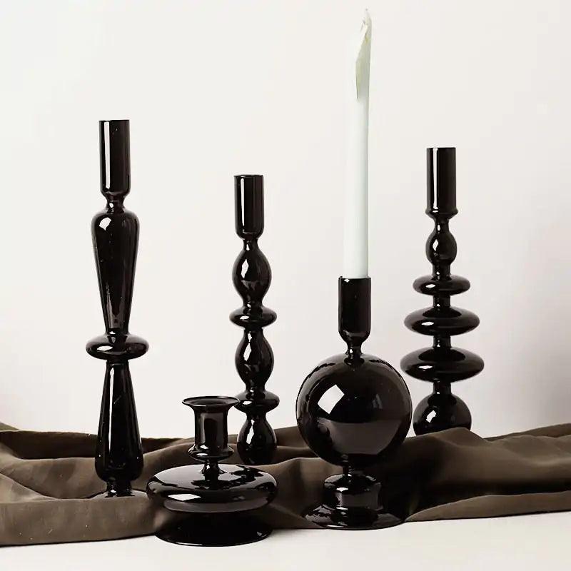 Elegant Rue Glass Candle Holder - MANDOTOS