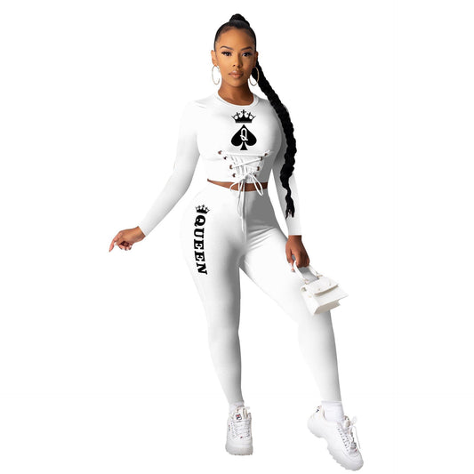 Explosive Spades Q Poker Queen Two-Piece Set - MANDOTOS