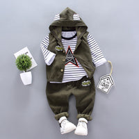 Children's boys' autumn three-piece suit by Ancient Energy, featuring a stylish jacket, vest, and trousers for boys' casual wear.