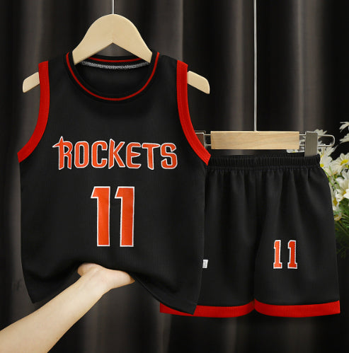 Children's basketball sports outfit by Ancient Energy, boys' basketball suit with sporty design, perfect for active kids.