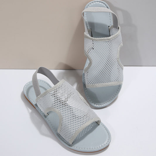 New Mesh Sandals Summer Casual Breathable Flat Shoes For Women Men Beach Shoes - MANDOTOS