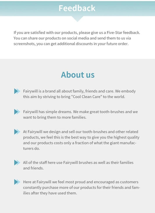 Fairywill Oral Irrigator Portable Water Flosser Dental Teeth Cleaning Waterproof USB Charge With 5 Jets For Braces, Travel - MANDOTOS