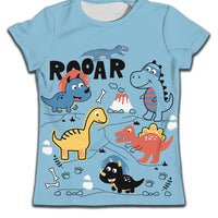 Children's boys' casual T-shirt by Ancient Energy featuring a soft fabric and a cute cat cartoon pattern on the front.