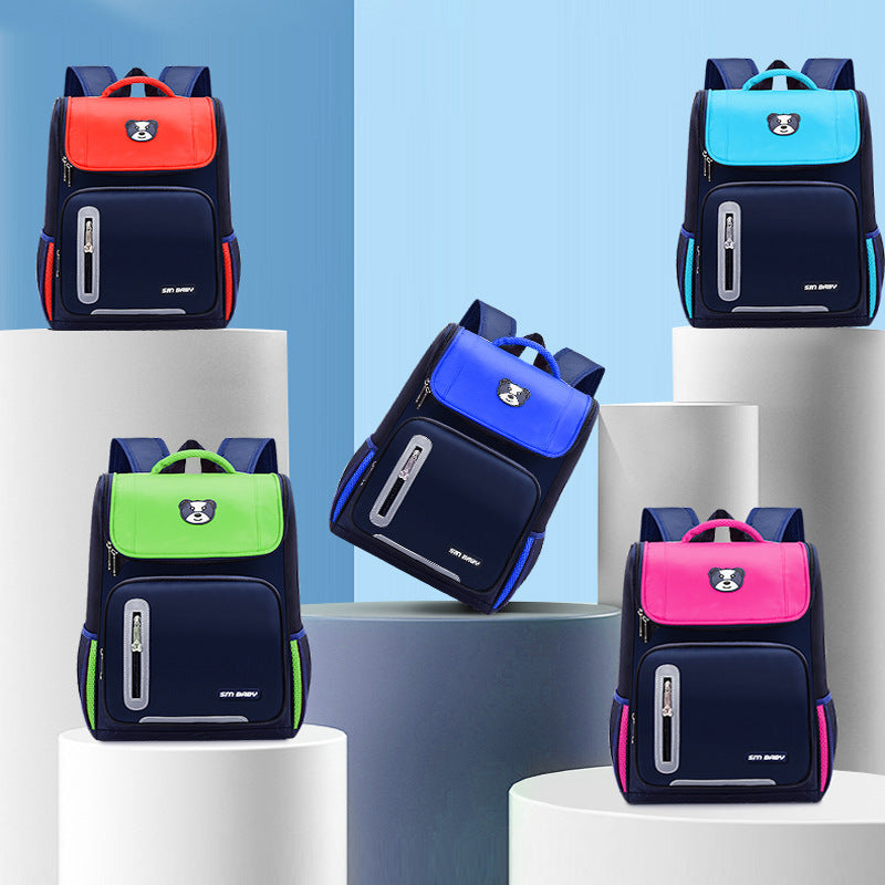 Ancient Energy primary school backpack for kids aged 6-12, featuring colorful design and adjustable straps for young students.