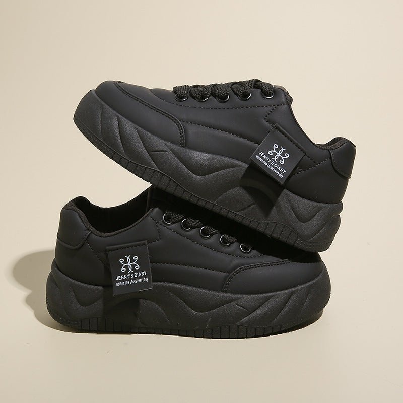 Color block height increasing sneakers by FitiqueFit, lace-up low-top footwear with vibrant color blocks and comfortable design.