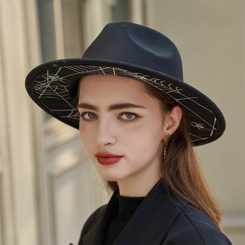 Vintage top hat for women by FitiqueFit, stylish INS fashion hat, featuring a classic design in a close-up view.