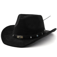 Unisex western cowboy hat with ethnic style, made by FitiqueFit, featuring a classic brim and traditional design, suitable for fashion.