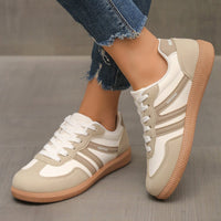 Black FitiqueFit lace-up low-top sneakers for women, EU sizes 36-42, with stylish design and comfortable training shoe appearance.