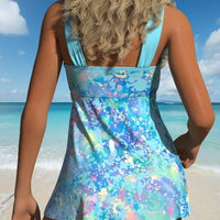 Women’s loose fit casual one-piece swimsuit by FitiqueFit, perfect as a stylish swimwear cover-up, shown in a relaxed fit.