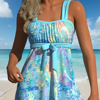Women’s loose fit casual one-piece swimsuit by FitiqueFit, featuring a relaxed cover-up style and comfortable swimwear design.