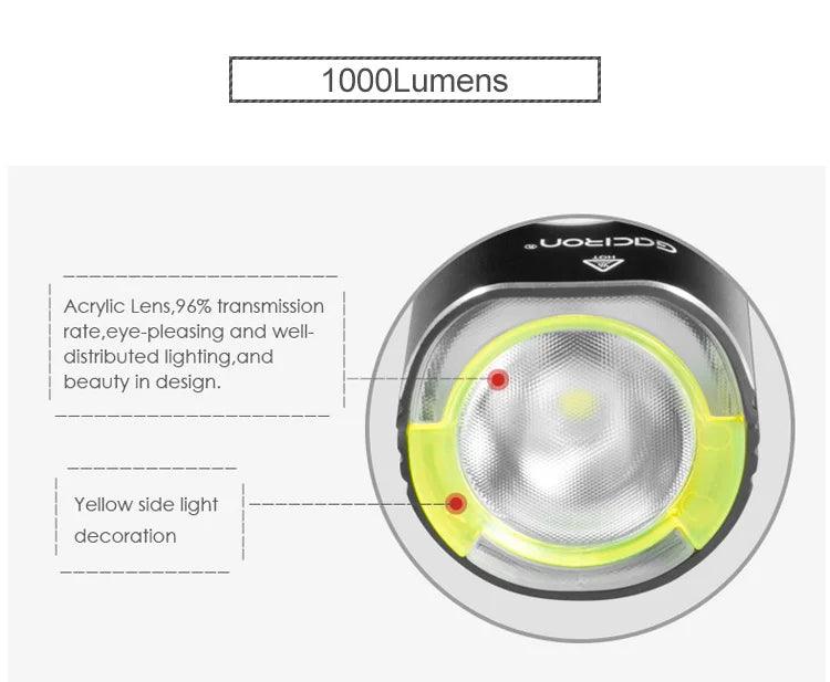 GACIRON 400-1800 Lumens Bicycle Front Light USB Rechargeable Cycling Headlight Flashlight MTB Road Bike Waterproof LED Head Lamp - MANDOTOS