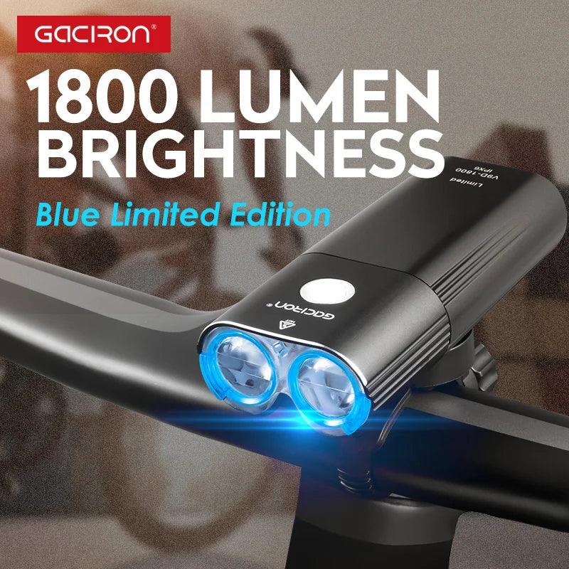 GACIRON 400-1800 Lumens Bicycle Front Light USB Rechargeable Cycling Headlight Flashlight MTB Road Bike Waterproof LED Head Lamp - MANDOTOS