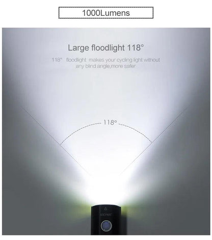 GACIRON 400-1800 Lumens Bicycle Front Light USB Rechargeable Cycling Headlight Flashlight MTB Road Bike Waterproof LED Head Lamp - MANDOTOS
