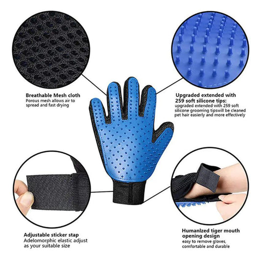 Gentle Pet Grooming Glove - MANDOTOS