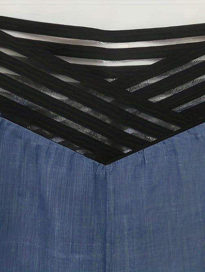 Girls' Solid Color Hollow High Waist Slimming Fashion Versatile Home Clothes Pants - MANDOTOS