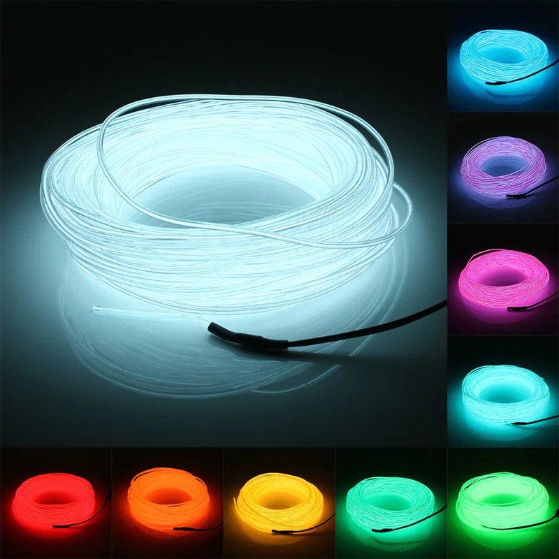 Glowing EL Wire Neon Tube Strings for Decor with Controller - MANDOTOS