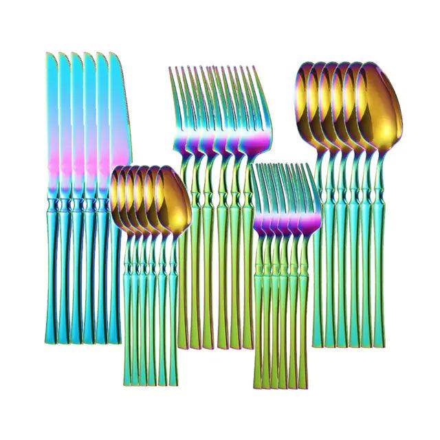 Gold Glamour 30-Piece Dinner Set - MANDOTOS