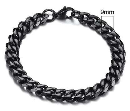 Gold-Tone Stainless Steel Cuban Bracelet 3-11mm - MANDOTOS
