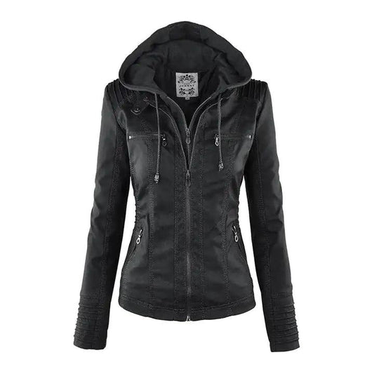 Gothic Faux Leather Jacket - MANDOTOS
