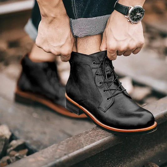 Handmade Leather Men's Boots - MANDOTOS
