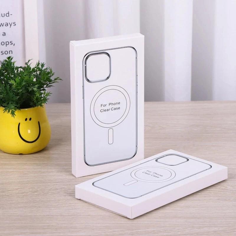 Hard Crystal Original Magnectic Case For iPhone 13 12 11 14 15 16Pro Max XSMAX XR SE 7 8Plus For Magsafe Wireless Charging Cover - MANDOTOS