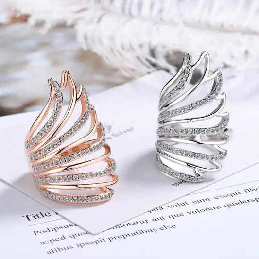 Heavenly Diamond Wing Ring - MANDOTOS