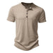 Henley Collar Summer Men Casual Solid Color Short Sleeve T Shirt for Men Polo men High QualityMens T Shirts - MANDOTOS