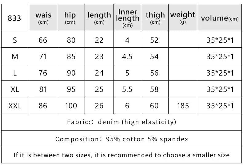 High-Waisted Elastic Short Denim Jeans For Women Sexy Casual Versatile With Holes Summer Fashion Cotton Material - MANDOTOS