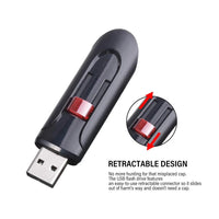 Black high-capacity USB 2.0 flash drives from Holland Store, 128GB, 64GB, and 32GB with keychain, compact storage for business use.