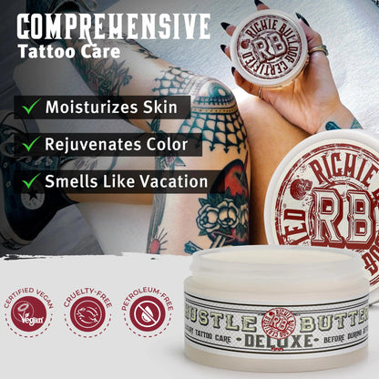 Hustle Tattoo Care Balm Twin Pack - Vegan & Petroleum-Free - MANDOTOS