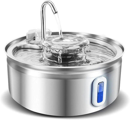 HydraPet Stainless Steel Water Fountain - MANDOTOS