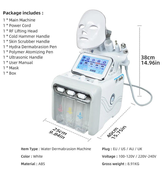Hydro Water Oxygen Jet Peel Machine Oxy Spray Facial Machine Face Cleaning RF Lifting Dermabrasion Skin Care Beauty Device Spa - MANDOTOS