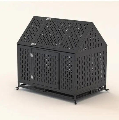 Indestructible 45" Dual-Door Dog Kennel - MANDOTOS