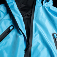 IWOM WeatherShield Convertible Jacket displayed on a hanger, showing its versatile design and weather-resistant fabric.