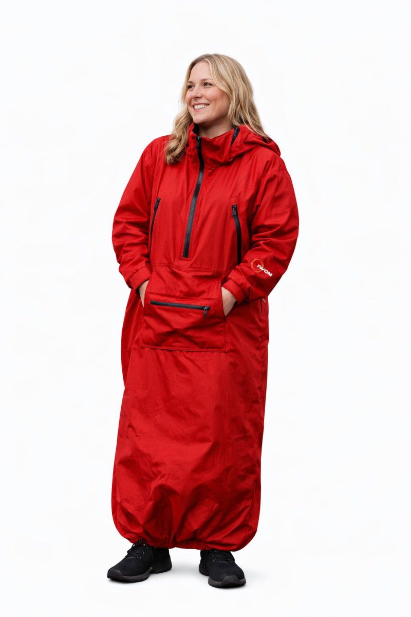 IWOM WeatherShield Convertible Jacket shown front view, lightweight waterproof outerwear with adjustable features and multiple pockets.