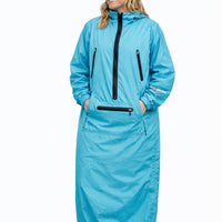IWOM WeatherShield Convertible Jacket shown in black, featuring a hood, zipper front, and adjustable cuffs for versatile weather protection.