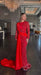 Iyza Belaar Ruba Sequin Modest Neckline Dress with long side organza skirt, elegant evening wear for special occasions.