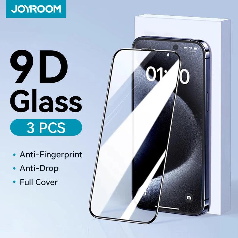 Joyroom 1/2/3pcs HD Glass Screen Protector for iPhone 16 15 14 13 12 11 Pro Max Full Screen Tempered Glass Protection for iPhone - MANDOTOS