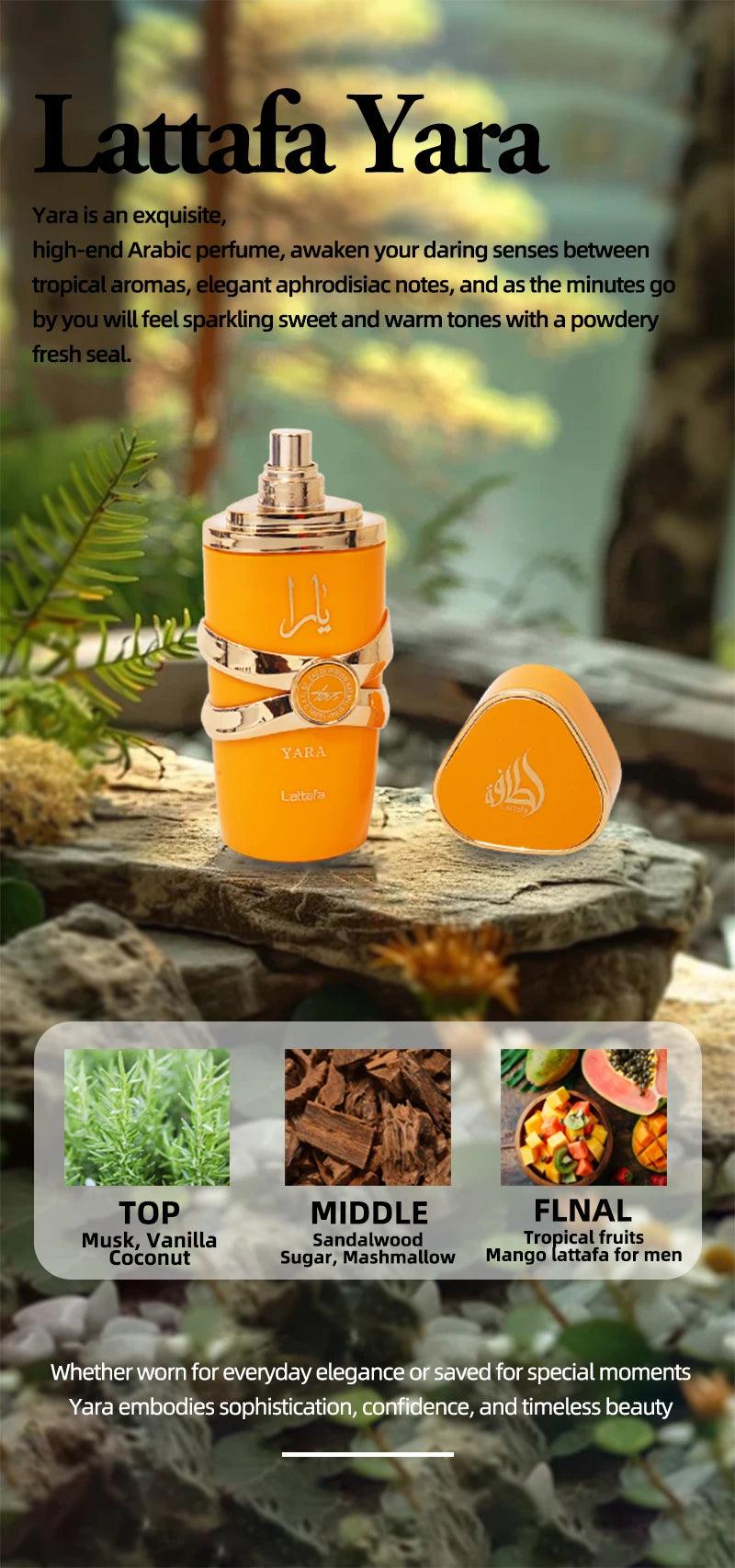 Lattafa Yara Candy EDP 100ML Original Eau De Parfum Lasting Fragrances Deodorant Pheromones Attract Men - MANDOTOS