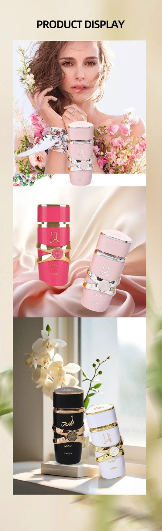 Lattafa Yara Perfume Women Eau De Parfum Original Arab Perfumes Arabian Perfume Lasting Fragrance Light Fragrance Long-lasting - MANDOTOS