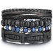 Layered Leather Charm Bracelet - MANDOTOS