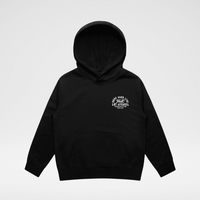 Little Rad Things baby toddler Apex Hoodie in recycled black, cozy outerwear with a hood for little ones.