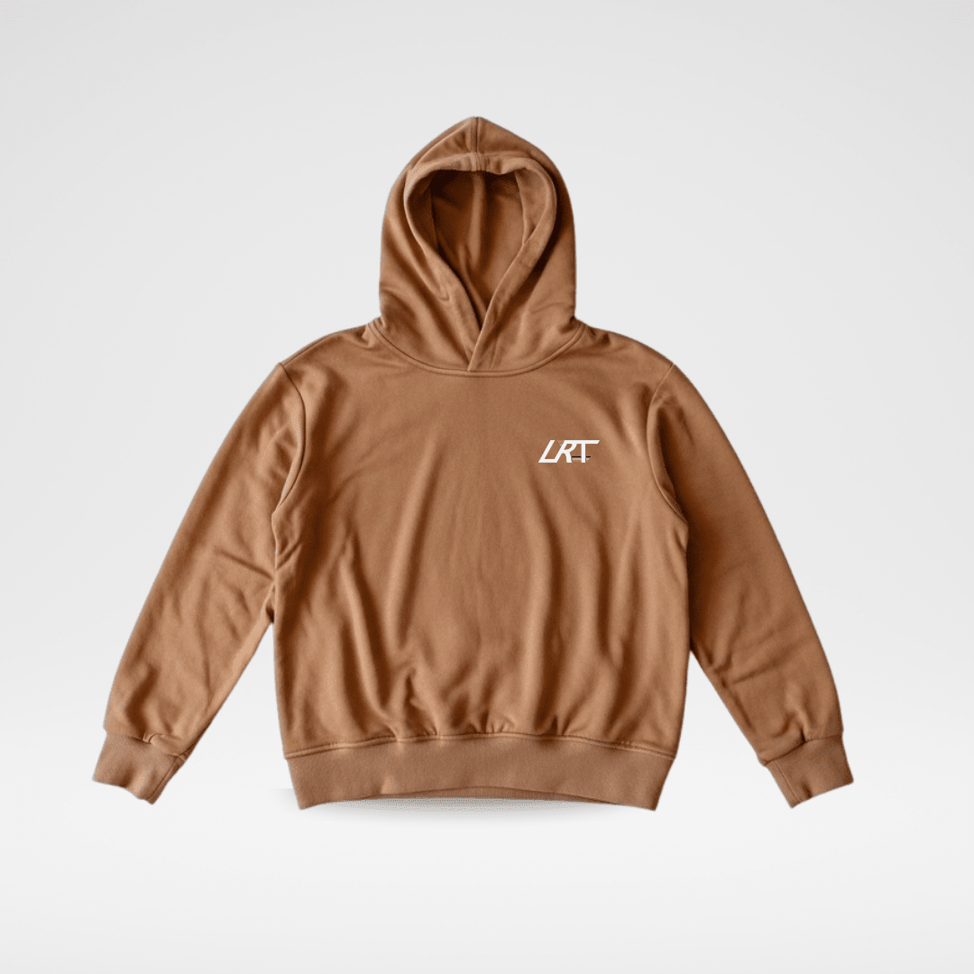 Rust-colored bamboo hoodie from LITTLE RAD THINGS featuring a cozy, soft fabric and a relaxed fit.